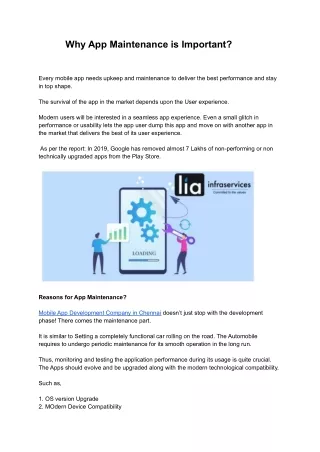 why app maintenance is important