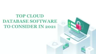 Top Cloud Database Software to consider in 2021