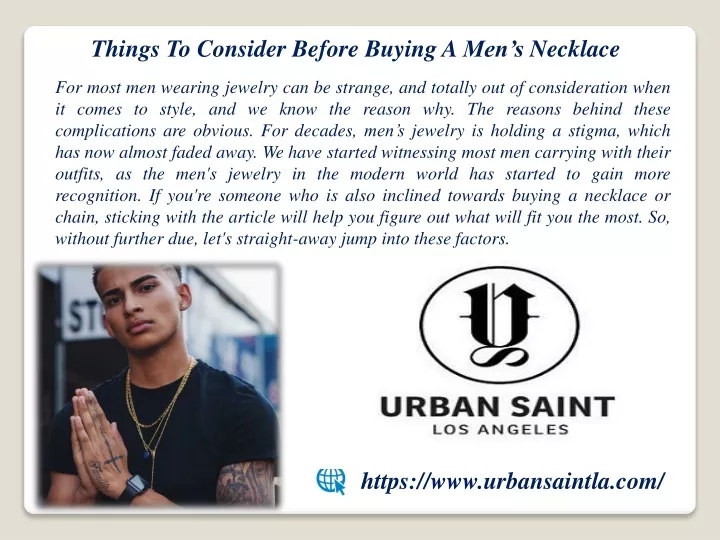things to consider before buying a men s necklace