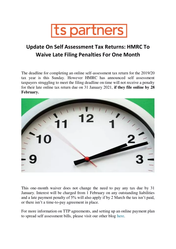 update on self assessment tax returns hmrc