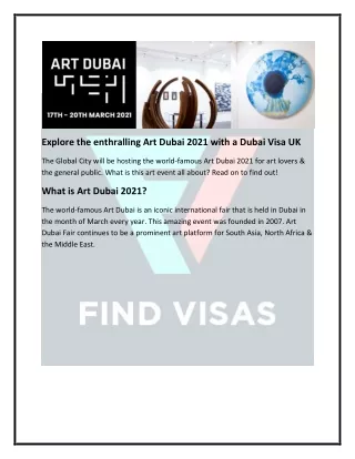 Witness the World-Renowned Art Dubai 2021 with Loved Ones