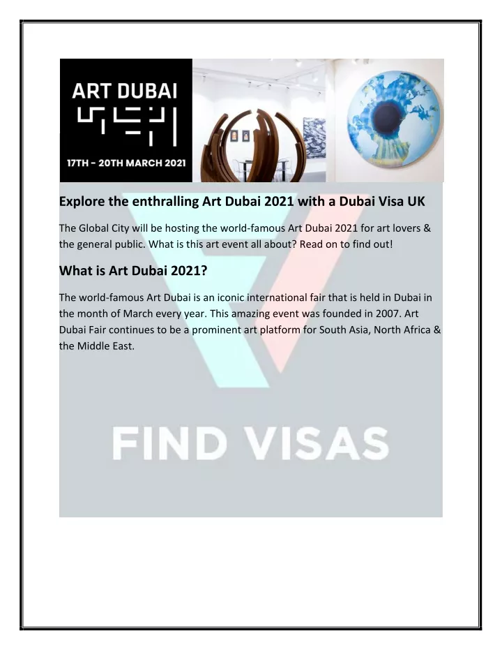 explore the enthralling art dubai 2021 with