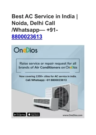 Best AC service in Noida