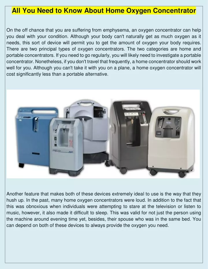 all you need to know about home oxygen