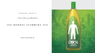 5 Tips to Boost your Metabolism | ISO Herbal Slimming Oil