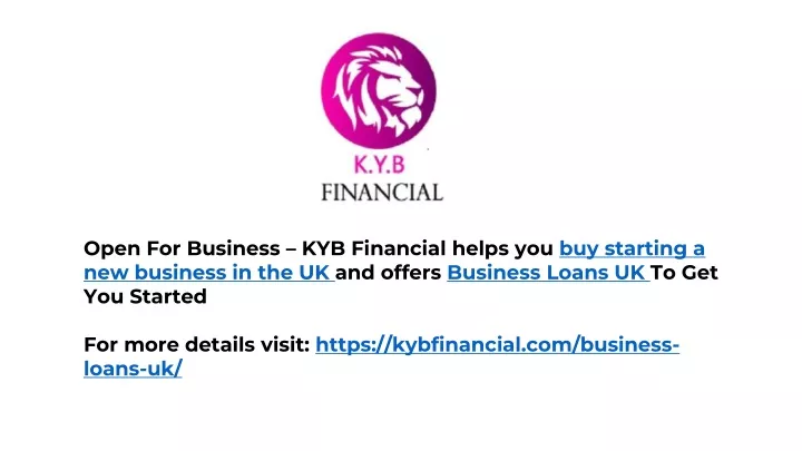 open for business kyb financial helps