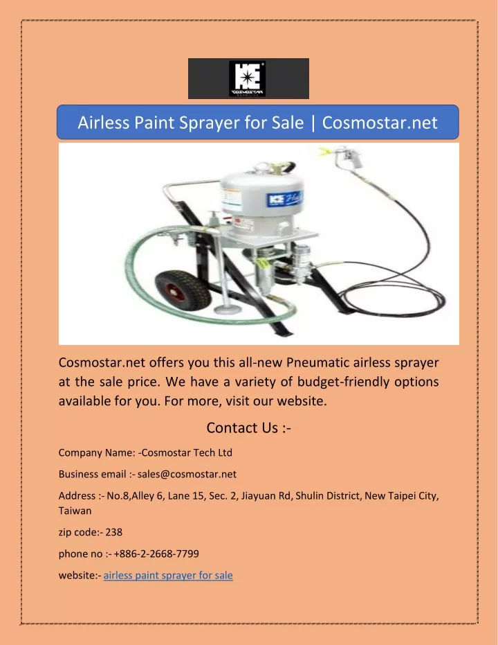 airless paint sprayer for sale cosmostar net