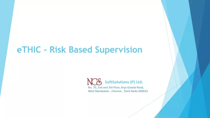 ethic risk based supervision