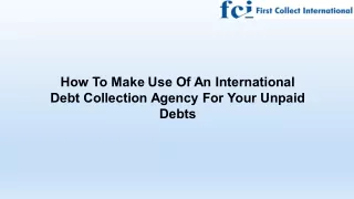 how to make use of an international debt