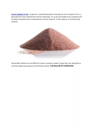 garnet suppliers in uae as garnet is a powerful