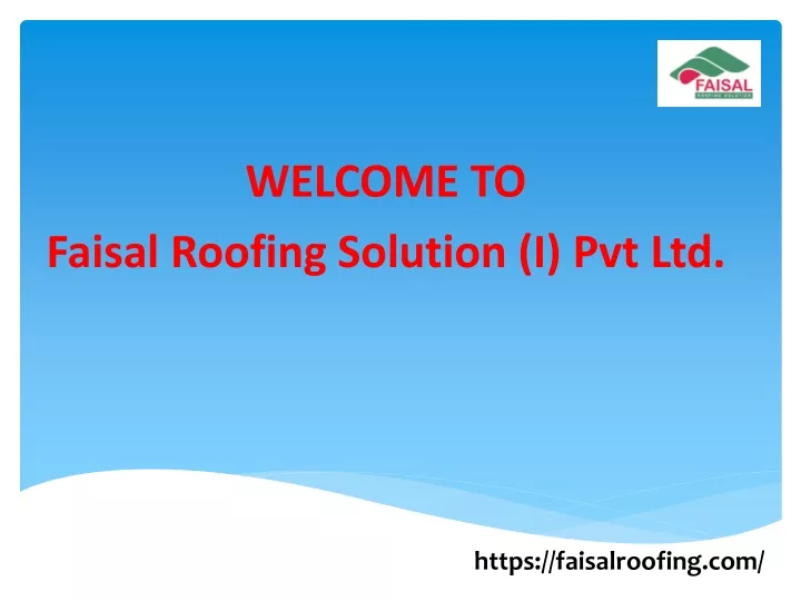 welcome to faisal roofing solution i pvt ltd