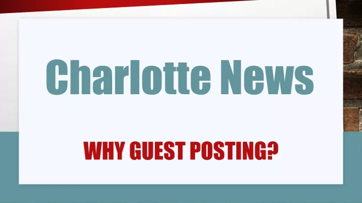 why guest posting