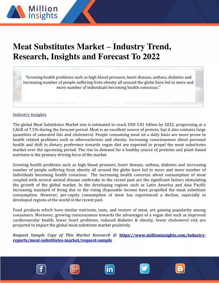 meat substitutes market industry trend research