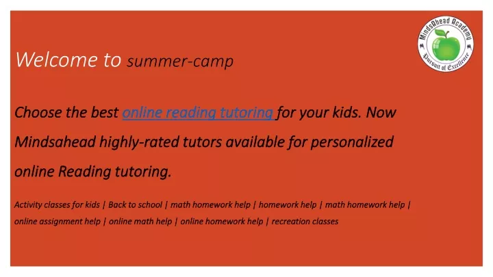 welcome to summer camp