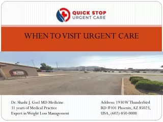 When to visit Urgent Care