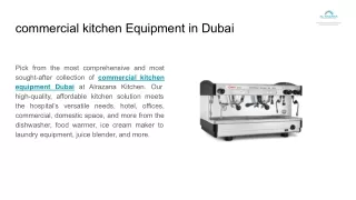 commercial kitchen Equipment in Dubai