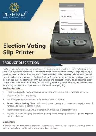 Voting Slip Printer