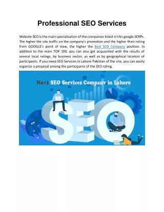 professional seo services