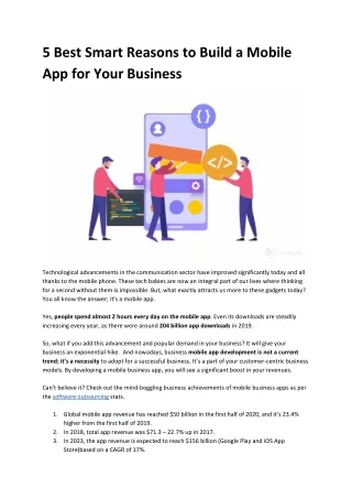 5 best smart reasons to build a mobile