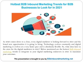 hottest b2b inbound marketing trends