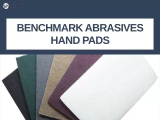benchmark abrasives hand pads