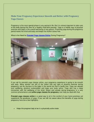 make your pregnancy experience smooth and better
