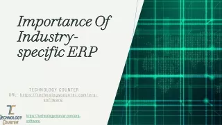 Importance of industry specific ERP |  Technology Counter