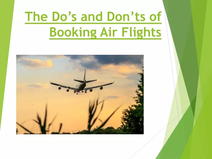the do s and don ts of booking air flights