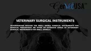 Veterinary Surgical Instruments