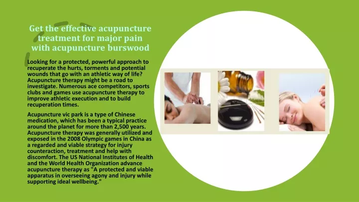get the effective acupuncture treatment for major pain with acupuncture burswood