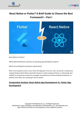 react native or flutter a brief guide to choose