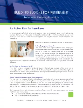 building blocks for retirement