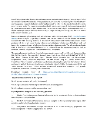 details about the market drivers and market