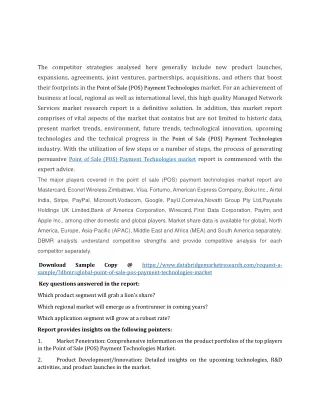 the competitor strategies analysed here generally