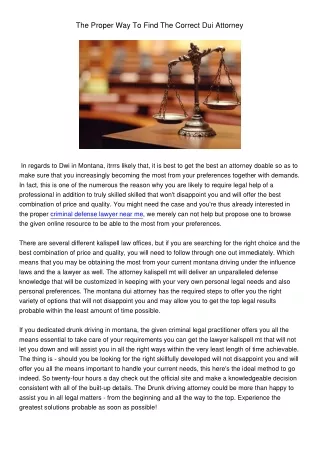 the proper way to find the correct dui attorney