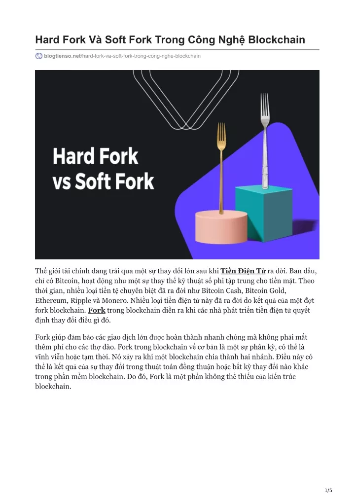 hard fork v soft fork trong c ng ngh blockchain