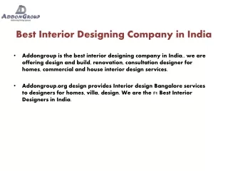 Best Interior Designing Company in India