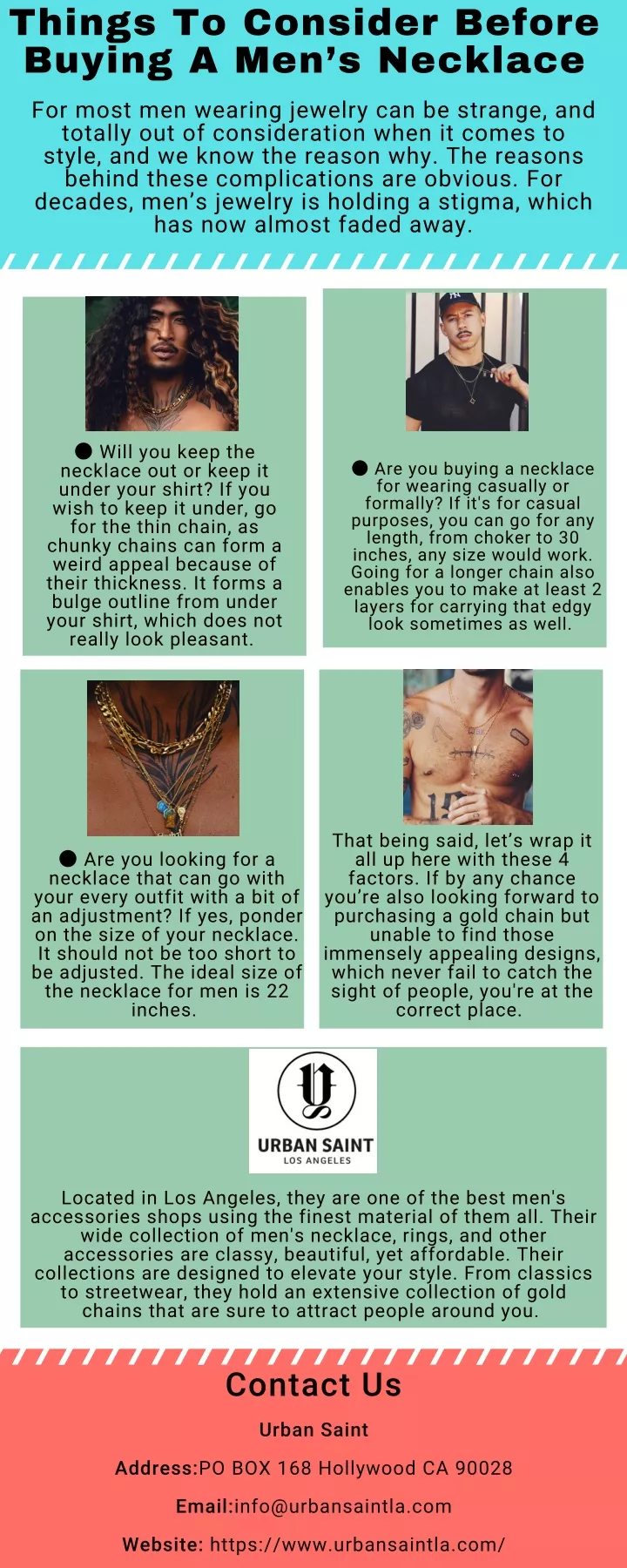 things to consider before buying a men s necklace