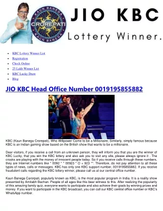 kbc lottery winner list