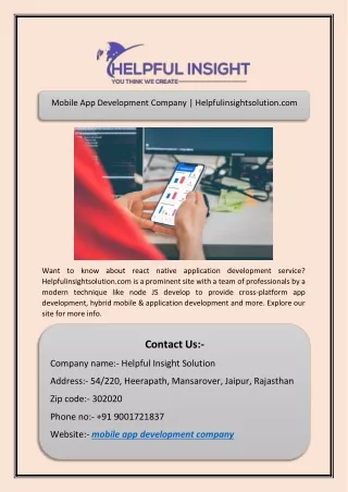 mobile app development company