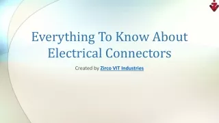 Everything To Know About Electrical Connectors