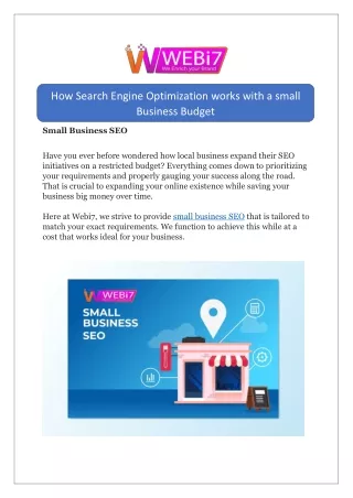 How Search Engine Optimization works with a small Business Budget