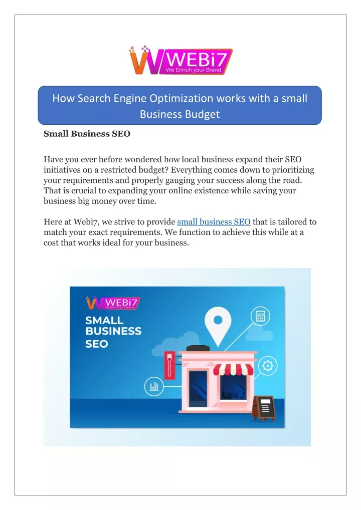 how search engine optimization works with a small