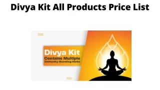 Divya Kit All Products Price List
