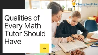 qualities of every math tutor should have