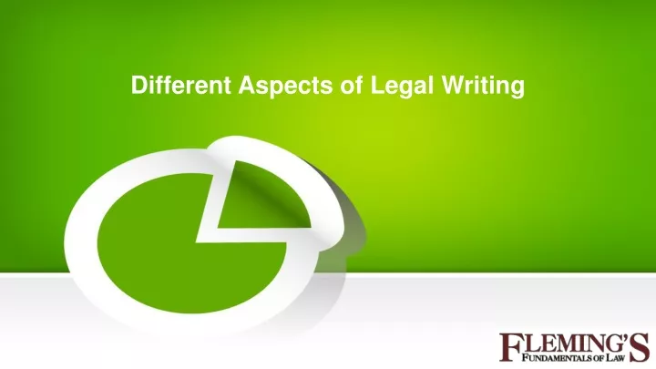 different aspects of legal writing