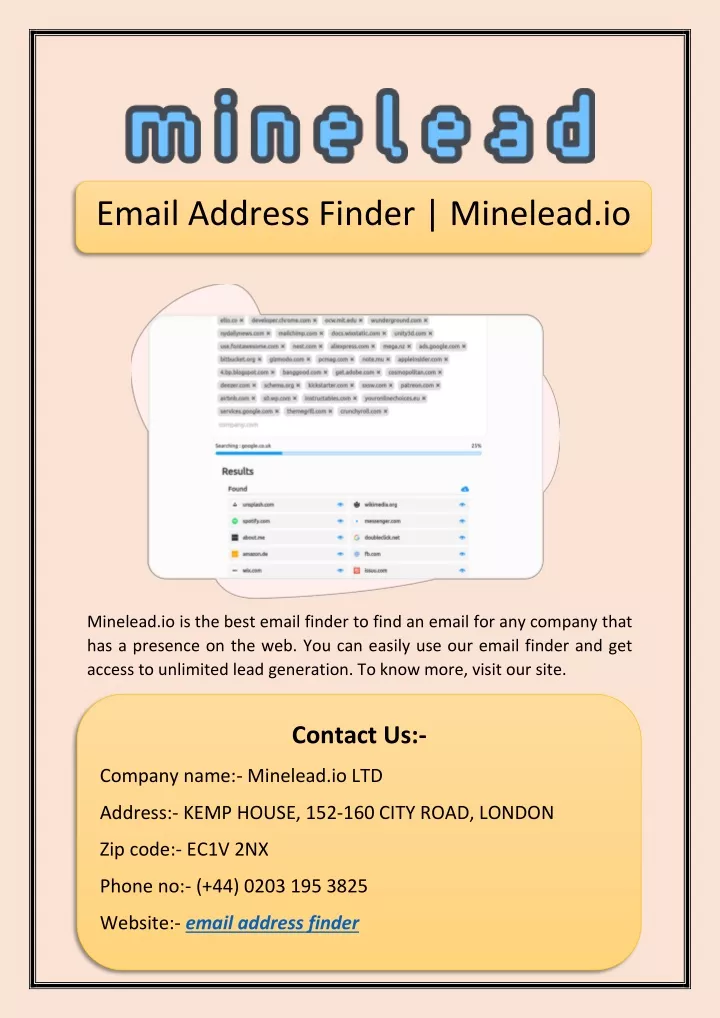 email address finder minelead io