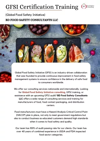 gfsi certification training