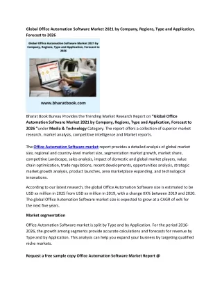 global office automation software market 2021