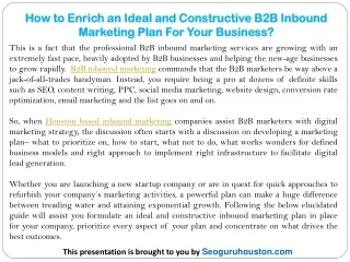 how to enrich an ideal and constructive
